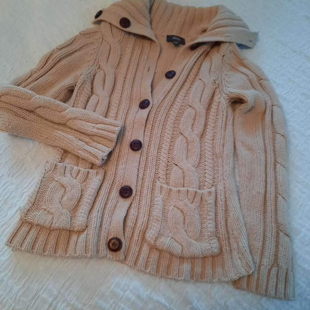 JACOB CONNEXION Vintage Y2K 40% Lambswool Cardigan Shawl Collar Sweater Size S